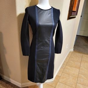 J Crew ladies dress with leather details